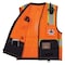 Ergodyne Two-Tone/Black Bottom Safety Vest L, XL Class 2 U Back, , Zipper 2 Mic Tab, ID Window 8251HDZBK - alternate 3